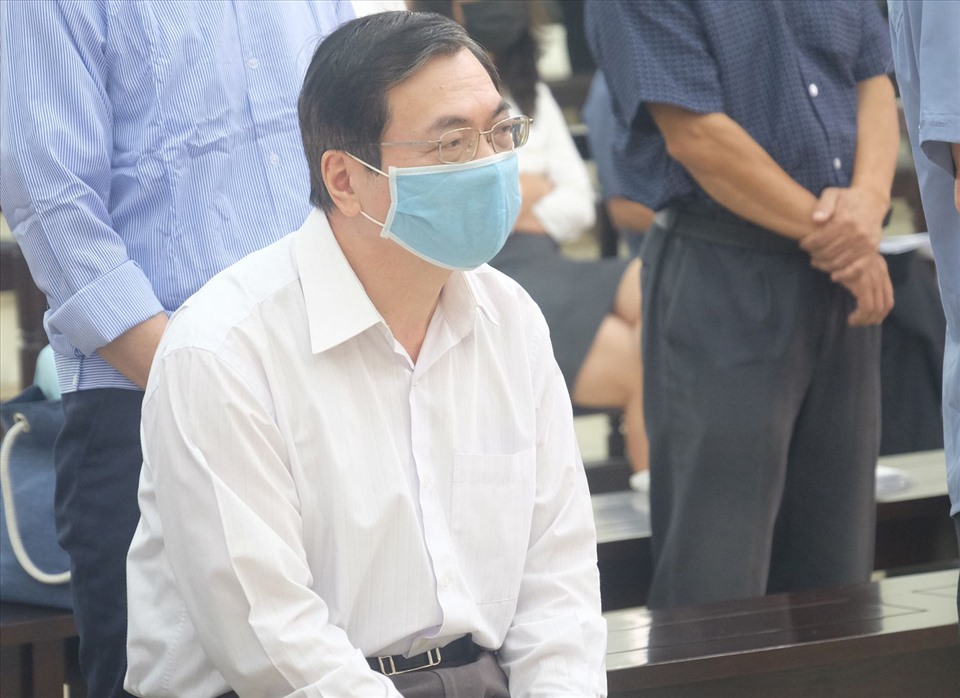 Cựu Bộ trưởng Công Thương Vũ Huy Hoàng tại phiên toà hôm nay (22.4). Ảnh: C.Hùng