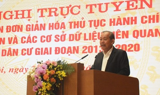 Phó Thủ tướng Thường trực Chính phủ Trương Hòa Bình phát biểu chỉ đạo tại hội nghị. Ảnh: La Duy