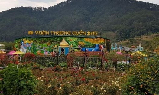 Dự án khu du lịch canh nông Vườn thượng uyển bay ở Đà Lạt xây dựng trái phép. Ảnh: N.B