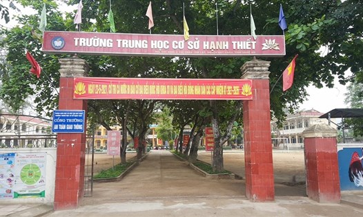 Trường THCS Hạnh Thiết (huyện Quỳ Châu, Nghệ An). Ảnh Quang Đại