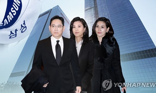 Ba người con của cố chủ tịch Samsung Lee Kun-hee. Ảnh: Yonhap.
