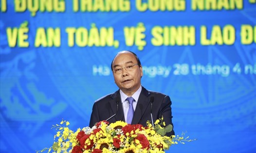 Chủ tịch Nước Nguyễn Xuân Phúc phát biểu tại buổi lễ. Ảnh: Hải Nguyễn