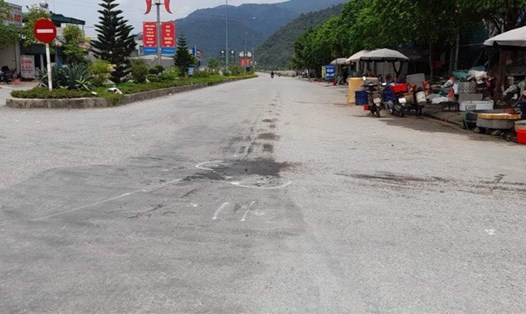 Nơi xảy ra tai nạn thuộc địa phận thị trấn Mường Tè, huyện Mường Tè (tỉnh Lai Châu). Ảnh: VT
