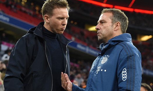 Julian Nagelsmann (trái) đã đủ tự tin để quyết định đến Bayern Munich để thế chỗ huấn luyện viên Hansi Flick. Ảnh: AFP