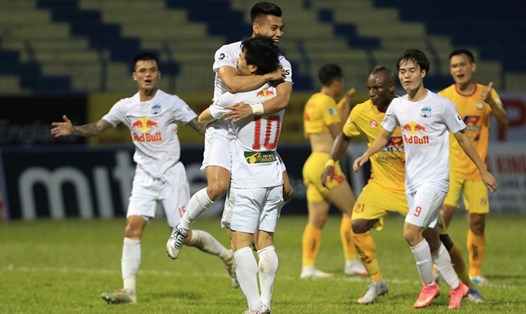 Hoàng Anh Gia Lai rộng cửa vô địch V.League 2021. Ảnh: VPF