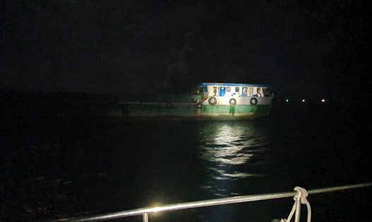 Tàu VL 14691 có hành vi nhập cảnh trái phép từ cảng Ream, Campuchia  về Việt Nam. Ảnh: CSB cung cấp