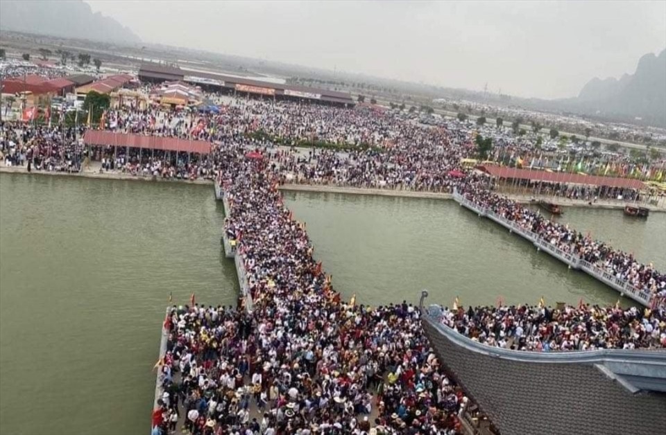 Tỉnh Hà Nam quyết định tạm thời đóng cửa khu du lịch chùa Tam Chúc, dừng các hoạt động tập trung đông người trong dịp nghỉ lễ 30.4-1.5. Ảnh: CTV.