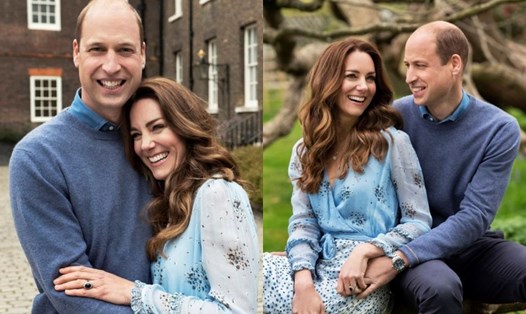 Hoàng tử William và Công nương Kate kỷ niệm 10 năm ngày cưới hôm 29.4. Ảnh: Hoàng gia Anh.