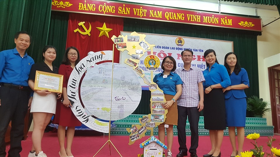 Một tác phẩm xuất sắc đạt giải tại cuộc thi. Ảnh: LĐLĐ huyện Tân Yên