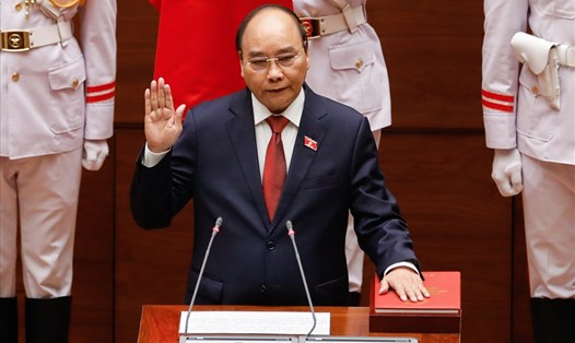 Sáng 5.4, Quốc hội đã thông qua Nghị quyết bầu ông Nguyễn Xuân Phúc làm Chủ tịch Nước. Ảnh: VGP