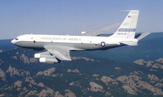 Máy bay OC-135B của Mỹ được sử dụng để giám sát Nga theo Hiệp ước Bầu trời mở. Ảnh: Wiki