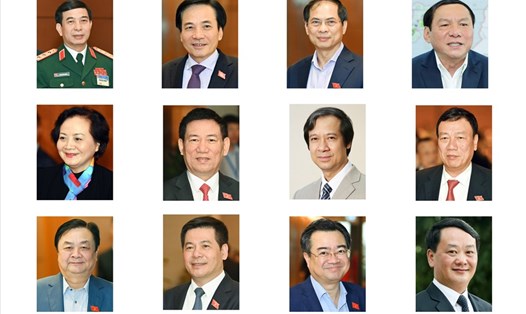 12  nhân sự được trình để Quốc hội phê chuẩn việc bổ nhiệm làm Bộ trưởng, thành viên Chính phủ.