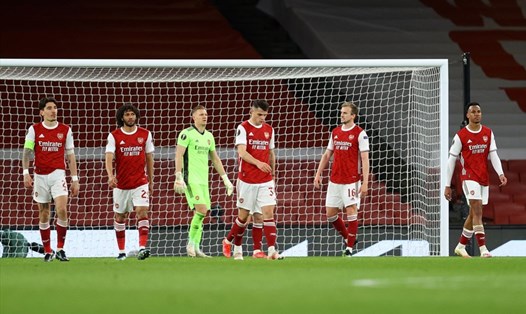 Arsenal tiếp tục gây thất vọng dù được đá trên sân nhà. Ảnh: UEFA