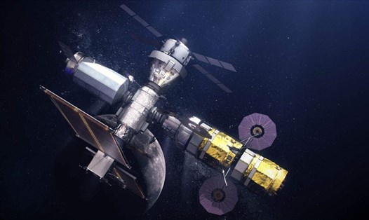 Mô hình tàu đổ bộ mặt trăng Artemis. Ảnh: NASA