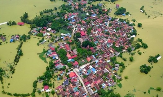 Huyện Chương Mỹ, TP.Hà Nội ngập lụt nặng vào năm 2018. Ảnh: Văn Thắng