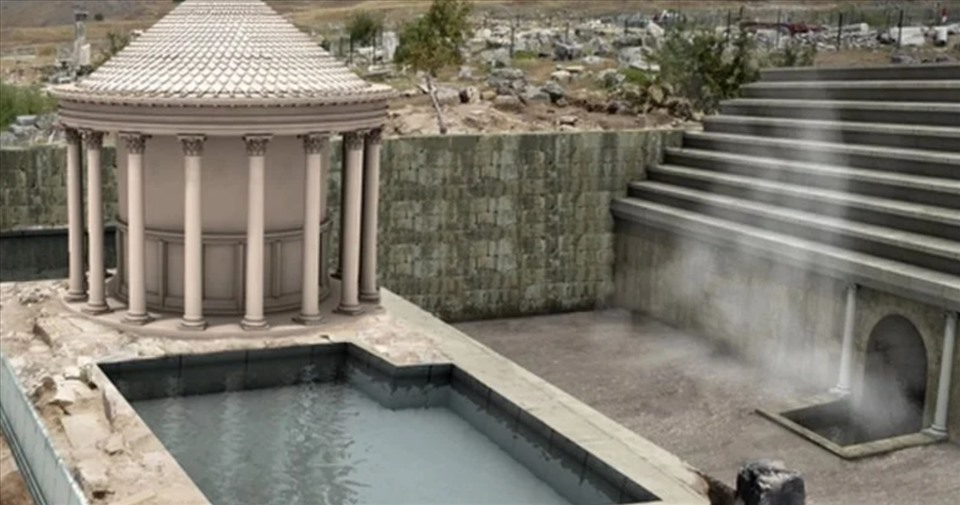 Minh hoạ đấu trường La Mã cổ đại nơi có cổng địa ngục. Ảnh: Đại học Salento