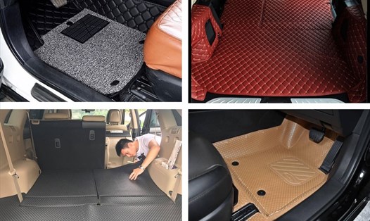 Các loại thảm lót sàn xe ôtô mới. Đồ họa: Trang Thiều
