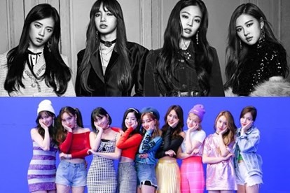 Blackpink và TWICE vào top nhóm nhạc nữ Kpop bán album chạy nhất. Ảnh: Xinhua.
