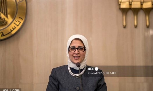 Bà Hala Zayed - Bộ trưởng Bộ Y tế Ai Cập. Ảnh: AFP