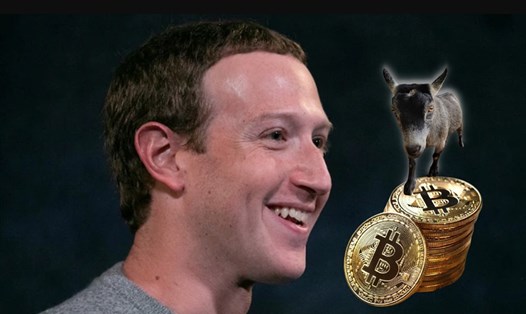 Tỉ phú Mark Zuckerberg khoe 2 con dê mà mình nuôi trong trang trại tên là Max và Bitcoin. Đồ hoạ: HN