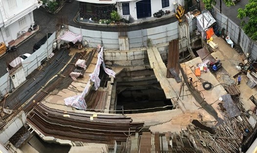 Công trình 4 tầng hầm ở Hà Nội được dư luận quan tâm. Ảnh: CN