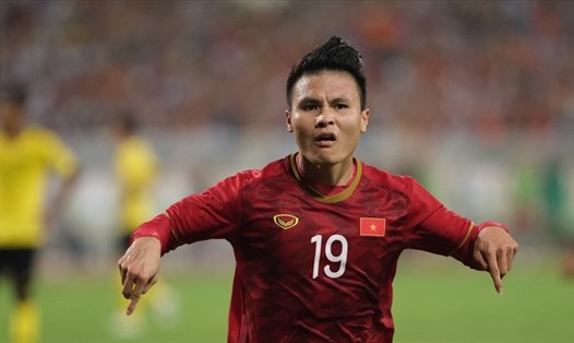 Quang Hải đã nhận 1 thẻ vàng và nếu bị phạt thêm, anh sẽ vắng mặt 1 trận đấu cùng tuyển Việt Nam. Ảnh: AFC.