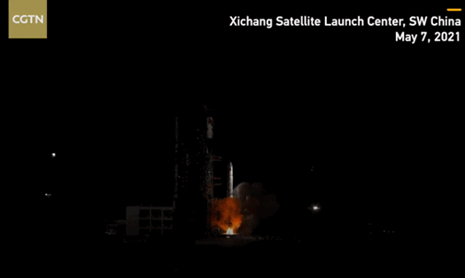 Trung Quốc phóng vệ tinh vào quỹ đạo hôm 7.5. Nguồn: CGTN.