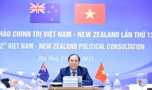Thứ trưởng Ngoại giao Nguyễn Quốc Dũng dự Tham khảo Chính trị Việt Nam - New Zealand. Ảnh: BNG