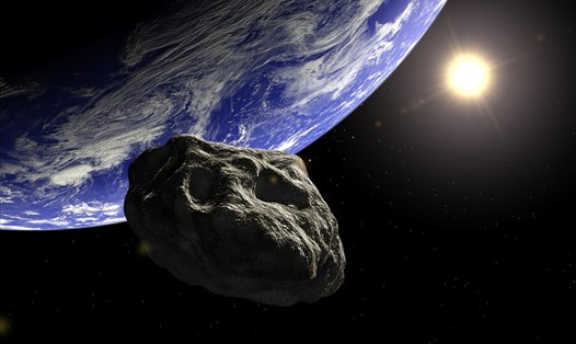 Tiểu hành tinh khổng lồ lao sát Trái đất. Ảnh minh hoạ NASA