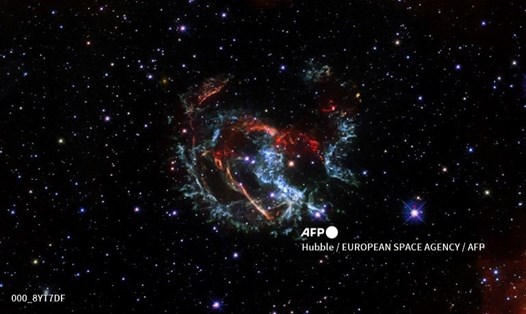 Tàn tích vụ nổ của một hành tinh. Ảnh: AFP