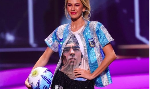 Phần thi trang phục truyền thống của Hoa hậu Argentina tại Miss Universe 2020. Ảnh: NV