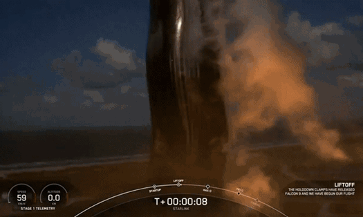 SpaceX phóng vệ tinh vào quỹ đạo. Nguồn: SpaceX.