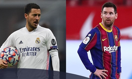 Eden Hazard rớt giá vì đánh mất phong độ, Lionel Messi thì do tuổi đã cao. Ảnh: AFP