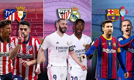 Khép lại vòng 37, cuộc đua vô địch La Liga 2020-21 chỉ còn lại Atletico Madrid và Real Madrid. Ảnh: Marca