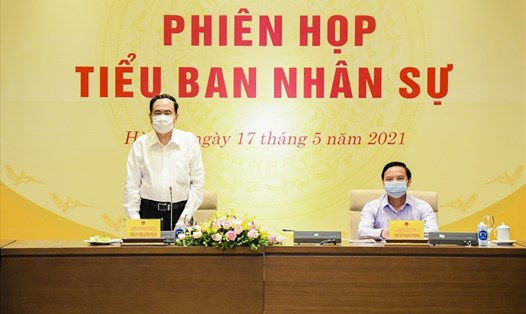 Ông Trần Thanh Mẫn phát biểu tại phiên họp. Ảnh: H. Minh