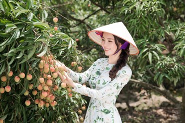 Á hậu Thuỵ Vân mong muốn mọi người sẽ ủng hộ nông sản Việt nhiều hơn đặc biệt khi dịch COVID-19 búng phát. Ảnh: NVCC