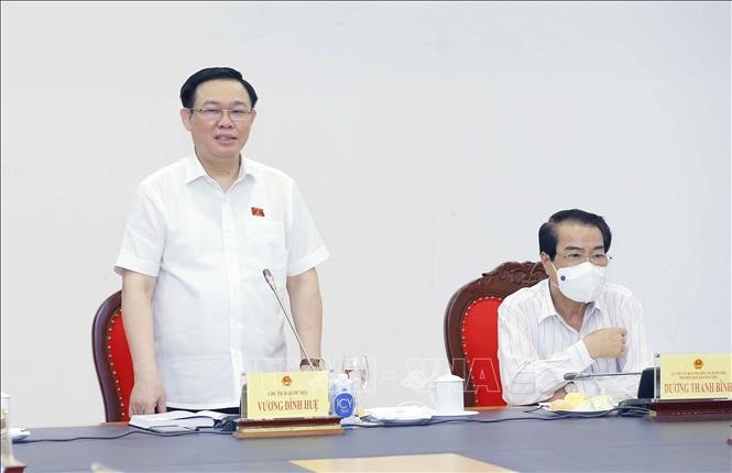 Chủ tịch Quốc hội Vương Đình Huệ phát biểu. Ảnh: Doãn Tấn/TTXVN