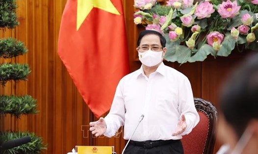 Thủ tướng Phạm Minh Chính phát biểu kết luận cuộc họp Thường trực Chính phủ chiều 17.5. Ảnh: Dương Giang/TTXVN