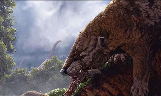 Hình minh họa Gobiconodon - loài động vật cạnh tranh với tổ tiên của động vật có vú hiện đại vào thời kỳ khủng long. Ảnh: Đại học Oxford
