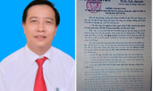 UBND tỉnh Yên Bái quyết định tạm đình chỉ ông Nguyễn Trường Giang để làm rõ trách nhiệm sai phạm trong công tác quản lý cách ly.