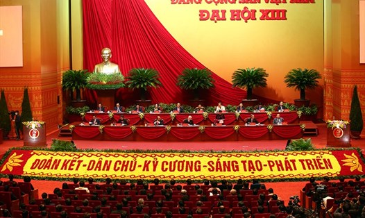 Đại hội đại biểu toàn quốc lần thứ XIII Đảng Cộng sản Việt Nam họp từ ngày 25.1.2021 đến ngày 1.2.2021, tại Thủ đô Hà Nội. Ảnh: TTBC