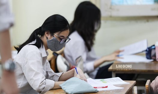 Kỳ thi vào lớp 10 năm học 2021-2022 ở Hà Nội dự kiến sẽ diễn ra vào tháng 6. Ảnh: Sơn Tùng