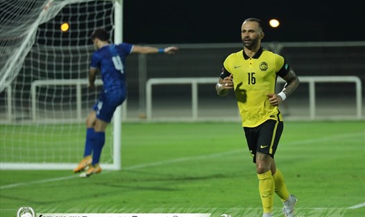 Tuyển Malaysia thua đậm Kuwait ở trận giao hữu dù tiền đạo nhập tịch De Paula đã ghi bàn. Ảnh: LĐBĐ Malaysia.