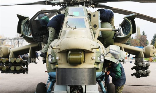 Trực thăng "Thợ săn đêm" Mi-28NM của Nga. Ảnh: Rostec