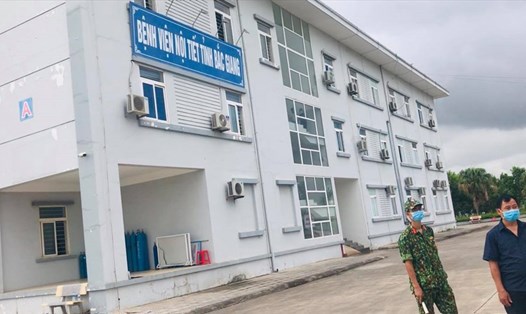 Bệnh viện dã chiến số 1 đặt tại BV Nội tiết tỉnh Bắc Giang. Ảnh: Thùy Linh