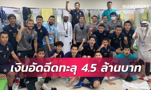 Tuyển futsal Thái Lan được thưởng đậm sau khi có lần thứ 6 giành vé dự World Cup. Ảnh: Siam Sport.
