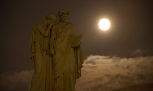 Siêu trăng nhìn từ Điện Capitol của Mỹ vào năm 2014. Ảnh: NASA