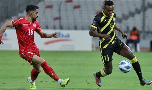 Tuyển Malaysia (áo vàng đen) thất bại 0-2 trước tuyển Bahrain ở trận giao hữu cuối cùng trước vòng loại World Cup 2022. Ảnh: LĐBĐ Malaysia.