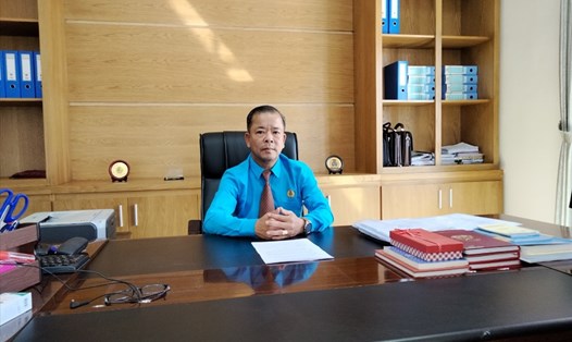 Ông Hoàng Liên, Tỉnh ủy viên, Chủ tịch LĐLĐ tỉnh Lâm Đồng, cán bộ công đoàn trúng cử đại biểu HĐND tỉnh nhiệm kỳ 2021 - 2026. Ảnh Đức Thiệm