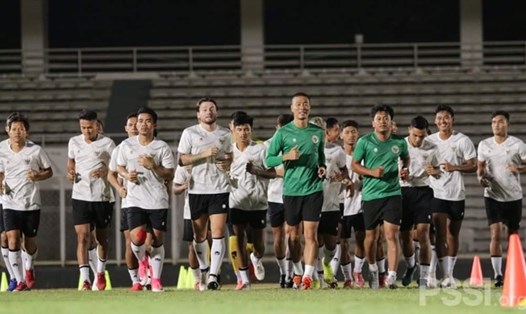 Tuyển Indonesia hội quân chuẩn bị cho vòng loại World Cup 2022. Ảnh: PSSI